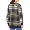 image:imageCable Stitch Womens Oversized Button Front Leopard Plaid Print Sweater Cardigan with Pockets VNeck Jacquard Coatigan Medium Multi Navy